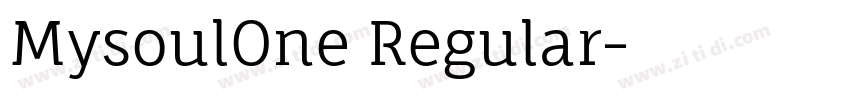 MysoulOne Regular字体转换